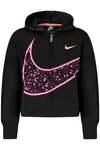 CZARNA BLUZA Z ROZPINANYM NA ZAMEK DZIEWCZĘCA NIKE