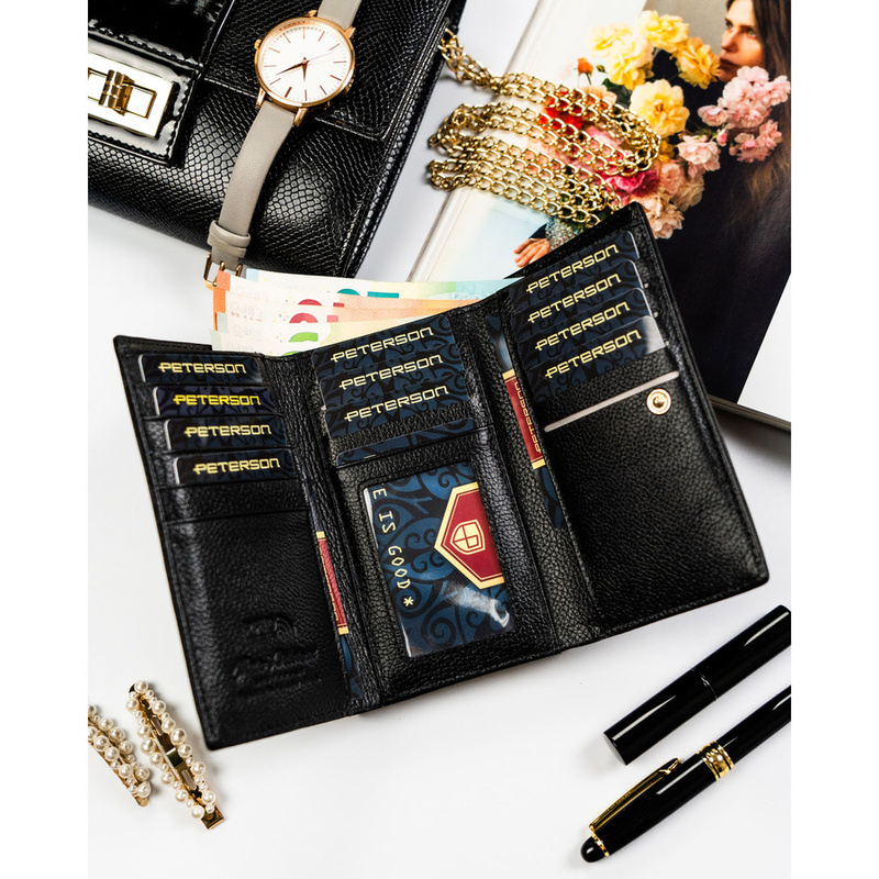 Skórzany damski portfel Peterson PTN PS108-MLF