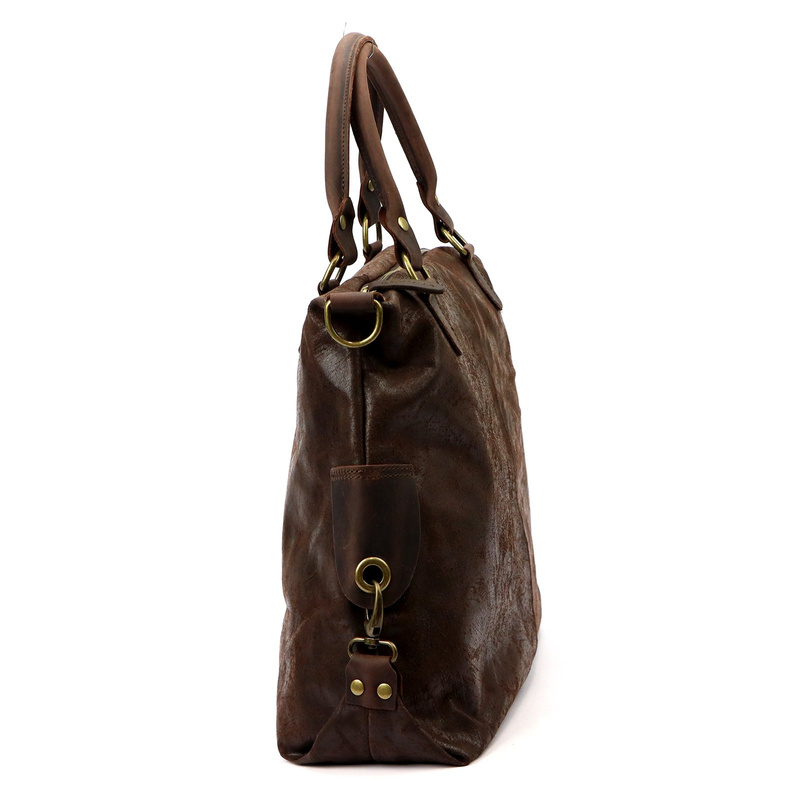 Luka Damska torebka do ręki kuferek skóra naturalna z paskiem dopinanym