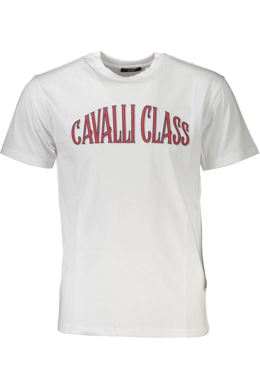KOSZULKA CAVALLI CLASS Z KRÓTKIM RĘKAWEM MĘSKA BIAŁA