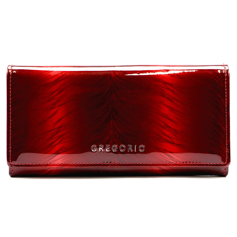 Gregorio damski portfel skóra naturalna podłużna klasyczna portmonetka