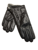 Rękawiszki Damskie, skóra, ocieplane czarne