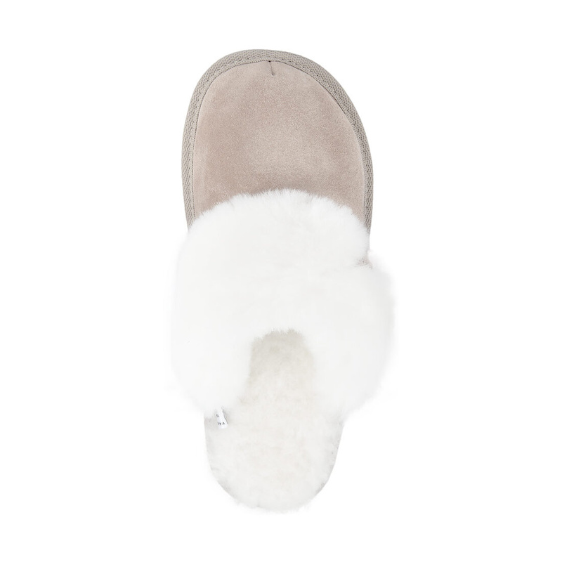 KAPCIE DAMSKIE CASHMERE BEŻOWO-BIAŁE
