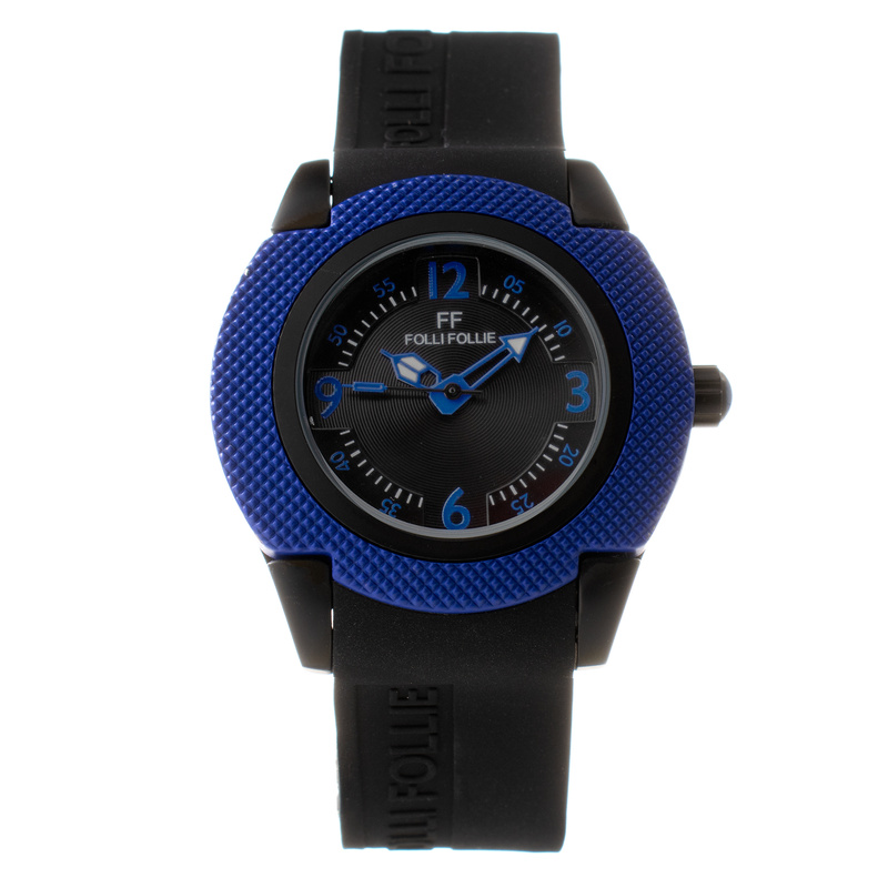 Zegarek FOLLI FOLLIE WF13Y028ZPU. Kwarcowy, Kolor czarny. Kobieta.