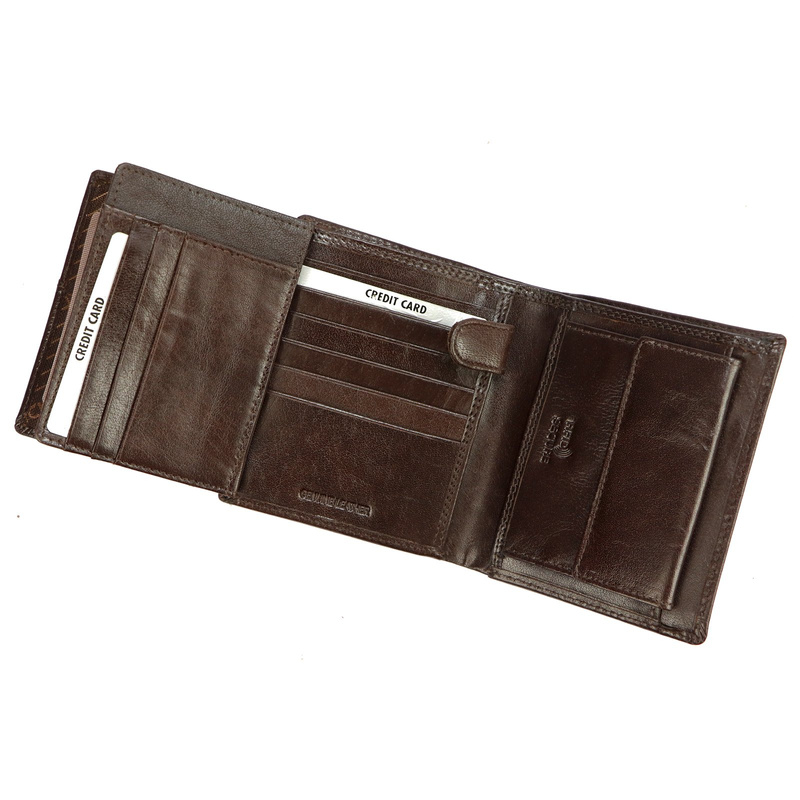Skórzany męski portfel Rovicky PC-102-BAR RFID
