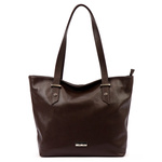 Duża damska shopperbag skórzana z kieszeniami torebka na ramię MiaMore