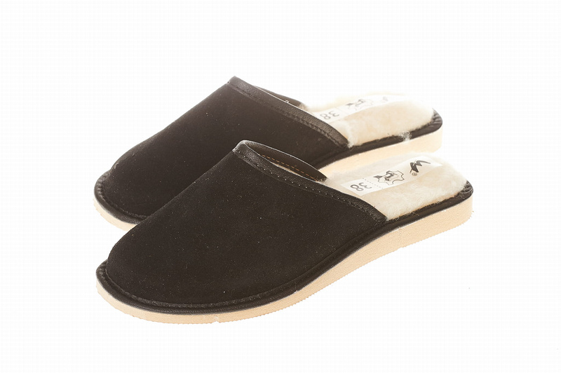 Wójciak Podhale damskie domowe kapcie ze skóry naturalnej zabudowane ciepłe