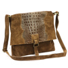 Vera Pelle damska listonoszka skórzana torebka na ramię skóra krokodyla