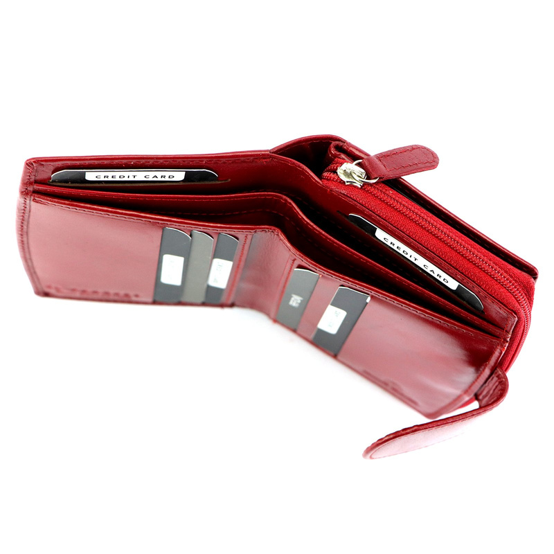 EL FORREST portmonetka skóra naturalna damski portfel pionowy RFID