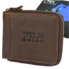 Portfel skórzany męski zasuwany duży RFiD poziomy Wild Horse H02