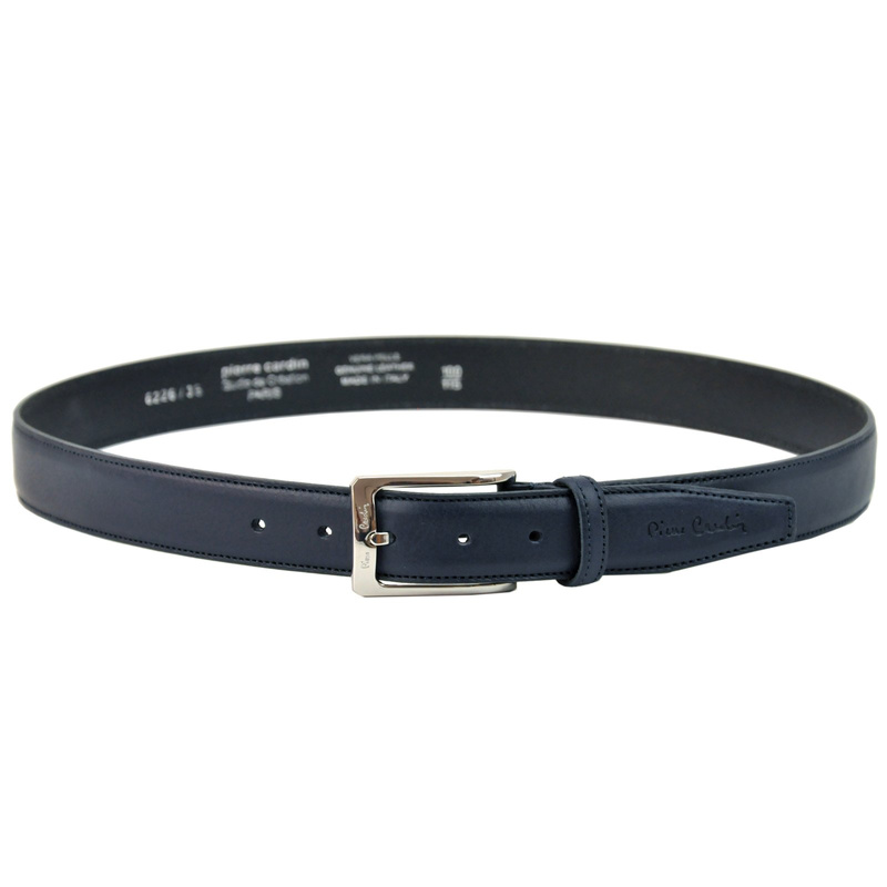 Pierre Cardin męski pasek do spodni skórzany elegancki klasyczna klamra 