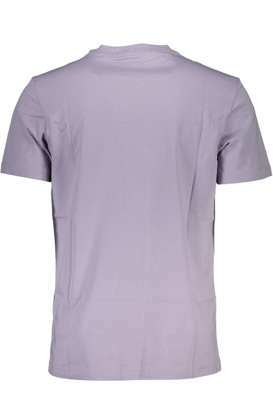 CALVIN KLEIN FIOLETOWY MĘSKI T-SHIRT Z KRÓTKIM RĘKAWEM