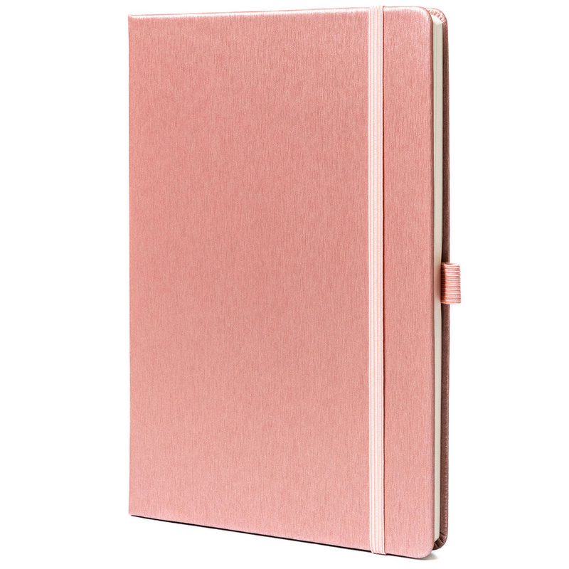 Notes w formacie A5 w różowym kolorze zadrukowany w linie - Peterson