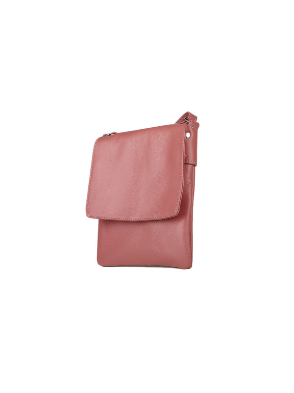 Damska skórzana listonoszka crossbody Giulia Monti GM1569 – postarzany róż