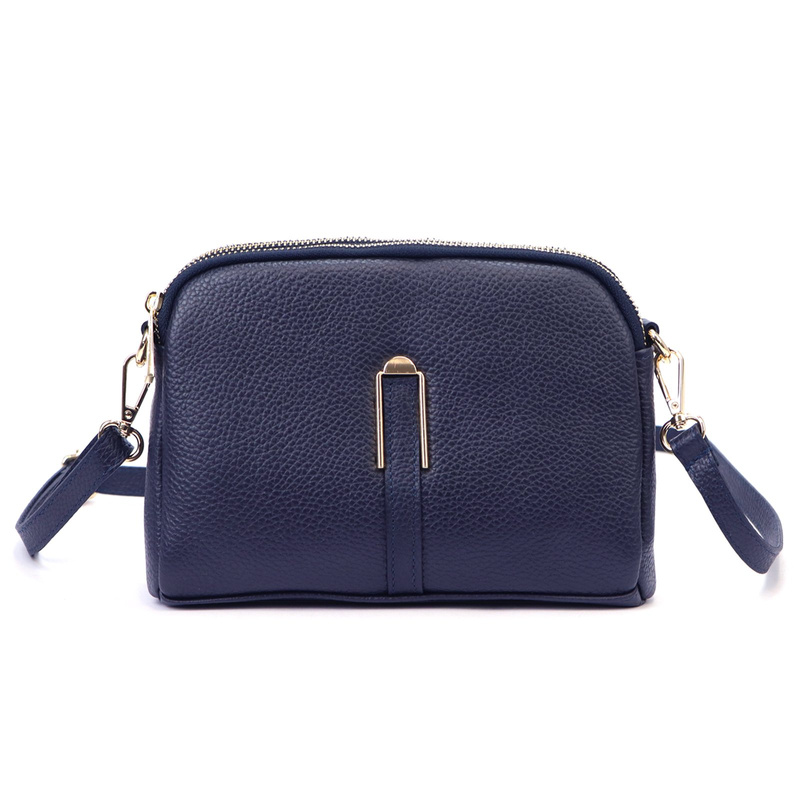 Luka Dwukomorowa stylowa damska skórzana listonoszka torebka na ramię