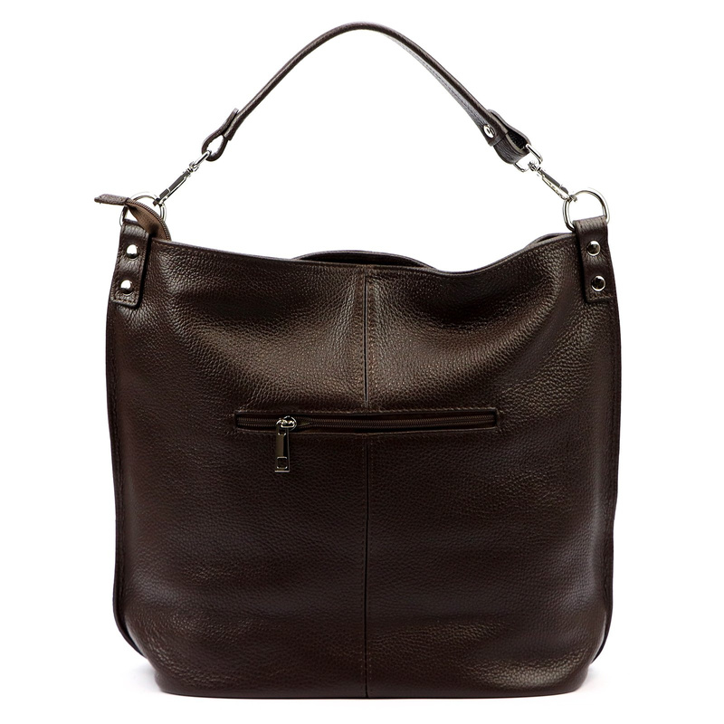 Damska stylowa skórzana torebka na ramię shopper z kieszeniami MiaMore