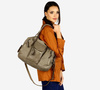 Torba biznesowa bowling retro bag skórzana - MARCO MAZZINI beżowa taupe