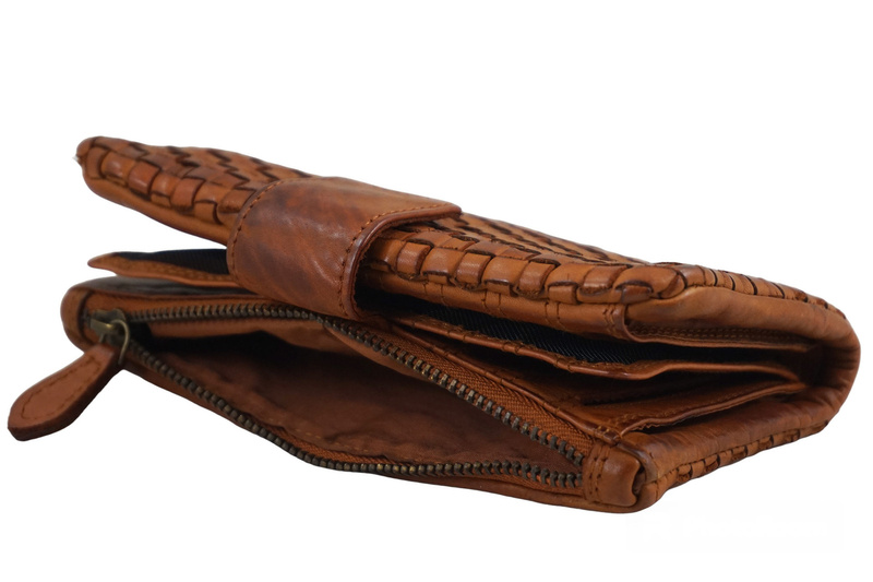 Ekskluzywny portfel z miękkiej skóry - Brązowy