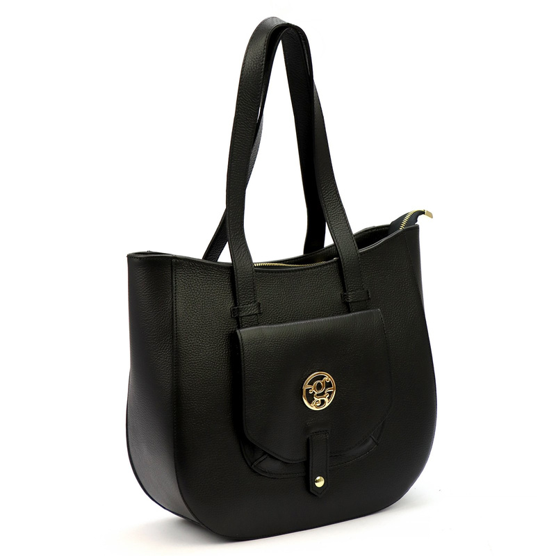 Elegancka Skórzana damska shopperbag torebka na ramię Gregorio z kieszenią