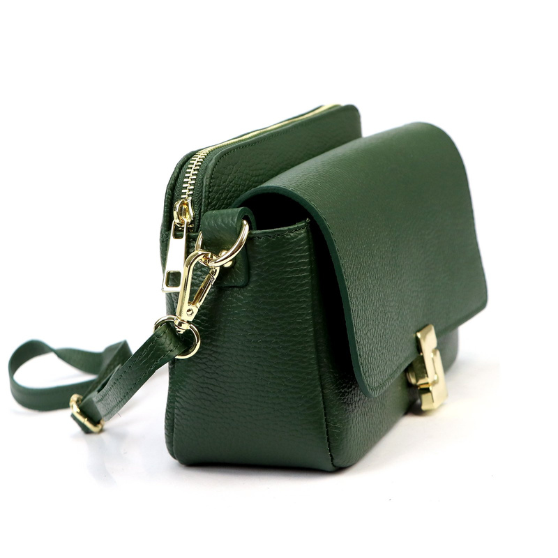 Luka torebka Skórzana elegancka damska listonoszka przez ramię kieszenie