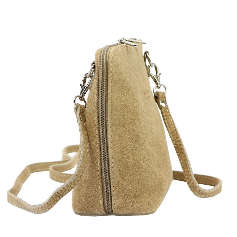 Barberinis Zamszowa skórzana mała damska listonoszka z organizerem na ramię