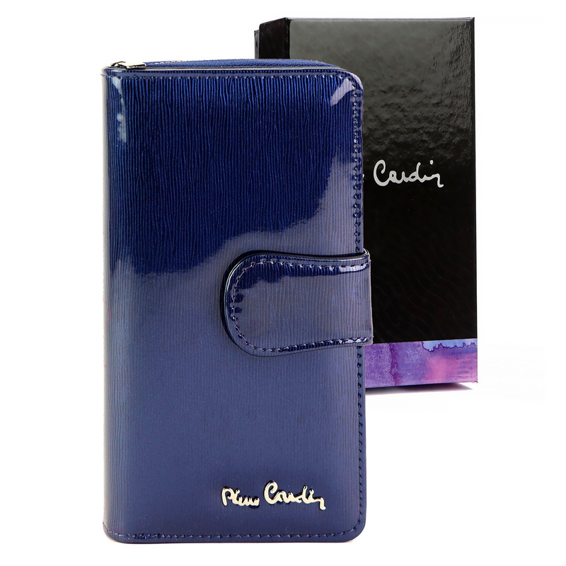 Pierre Cardin damski pionowy duży portfel skórzany podłużna portmonetka