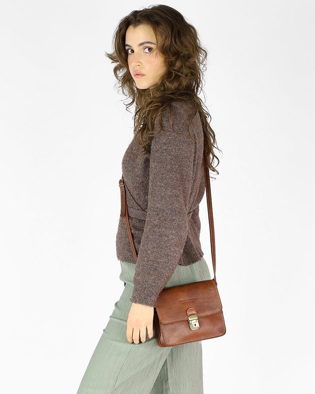 Torba skórzana kwadratowa premium Florence bag - MARCO MAZZINI czarna
