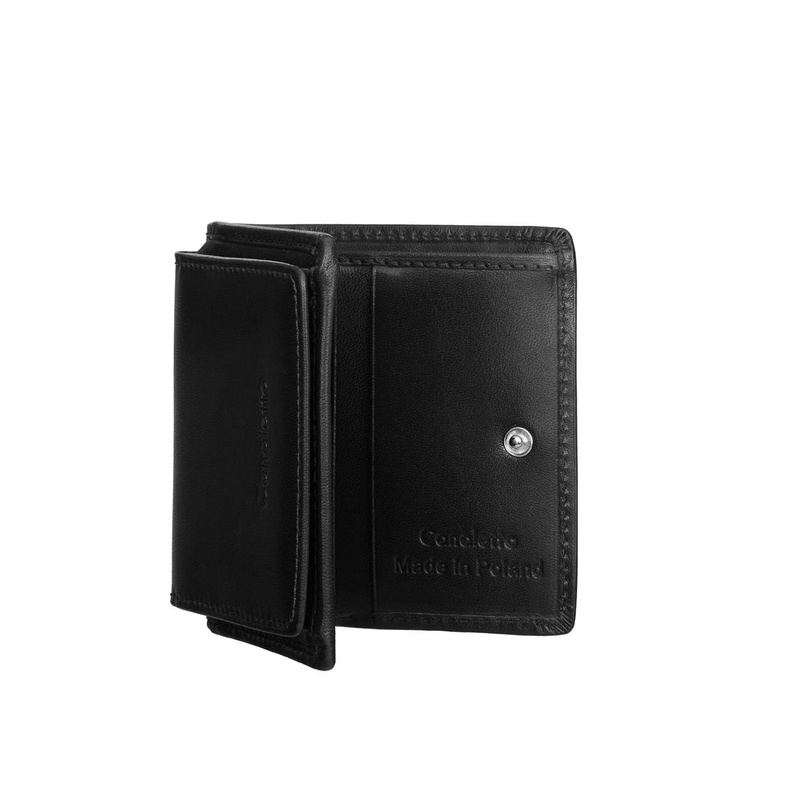 Czarny męski portfel Canaletto garbowany roślinnie PM1008s163 GR RFID