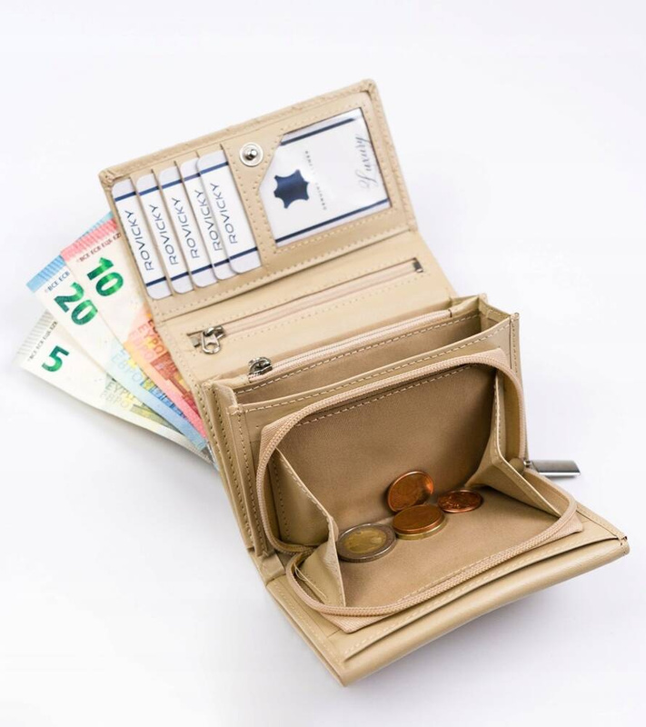 Skórzany damski portfel Rovicky R-RD-02-GCL-Q