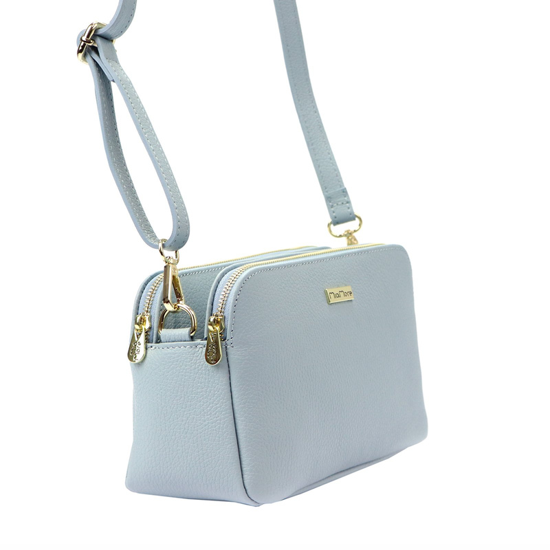 MiaMore Listonoszka Damska Skóra Naturalna Torebka Na Ramię 3 Komory