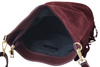 Zamszowa torebka boho z frędzlami - Bordowa