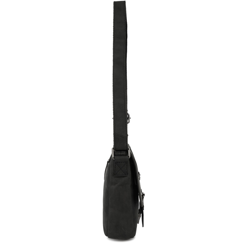 Torba męska skórzana na ramię zgrabna czarna elegancka Beltimore N11