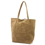 Duża Zamszowa Skórzana damska shopperbag Patrizia