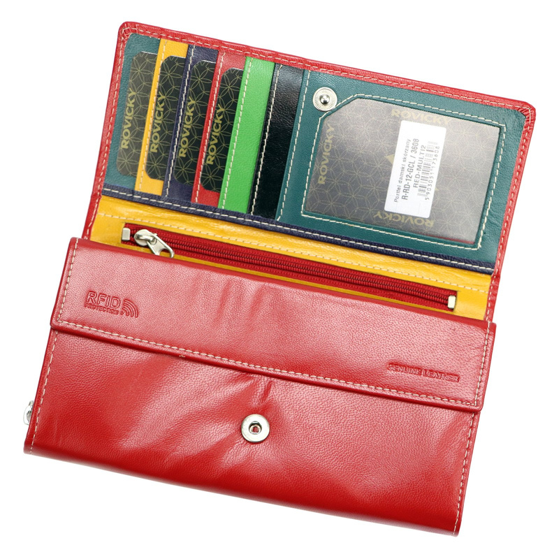 Skórzany damski portfel Rovicky R-RD-12-GCL MULTI2