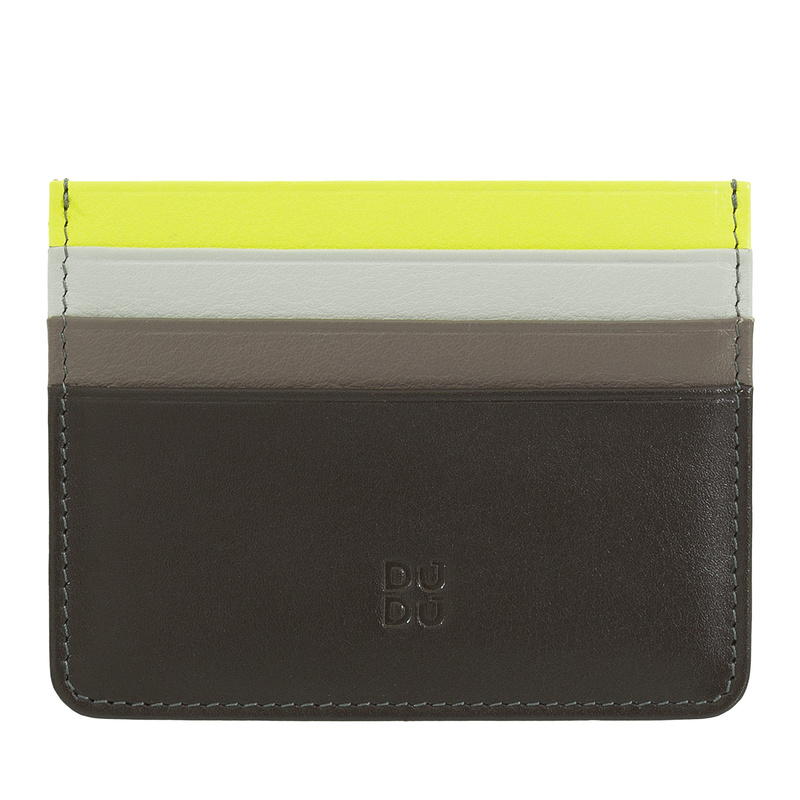 DUDU Etui na karty dokumenty skóra naturalna małe kontrastujące kolory