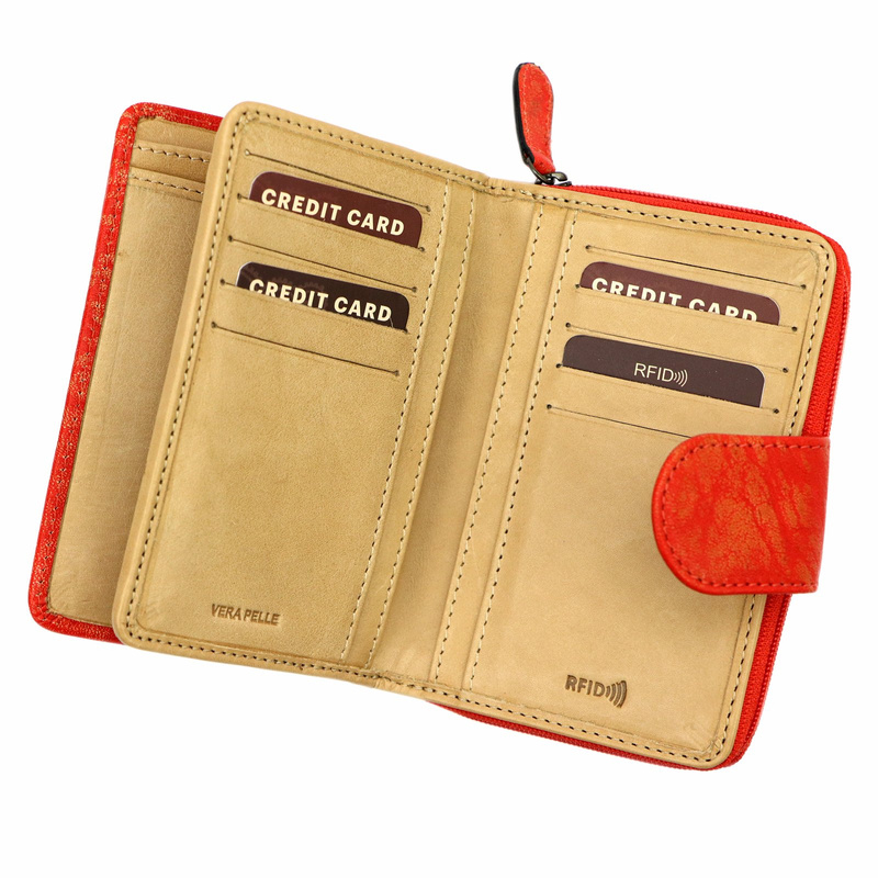 Mato Grosso damski portfel skóra naturalna rozbudowany przegrody RFID