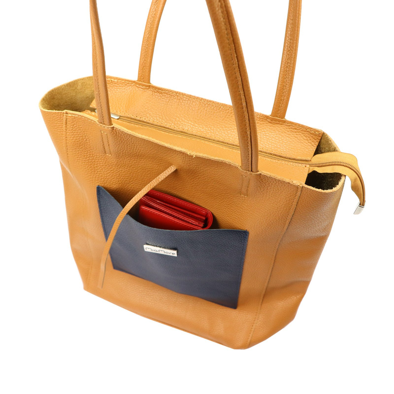 Shopperbag damska skórzana na ramię duża MiaMore