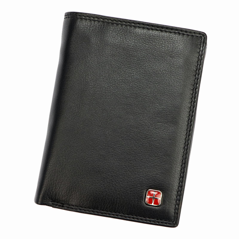 Albatross męski portfel skóra naturalna pionowy składany pojemny RFID