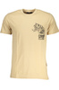 T-SHIRT MĘSKI Z KRÓTKIM RĘKAWEM KLASY CAVALLI BEŻOWY