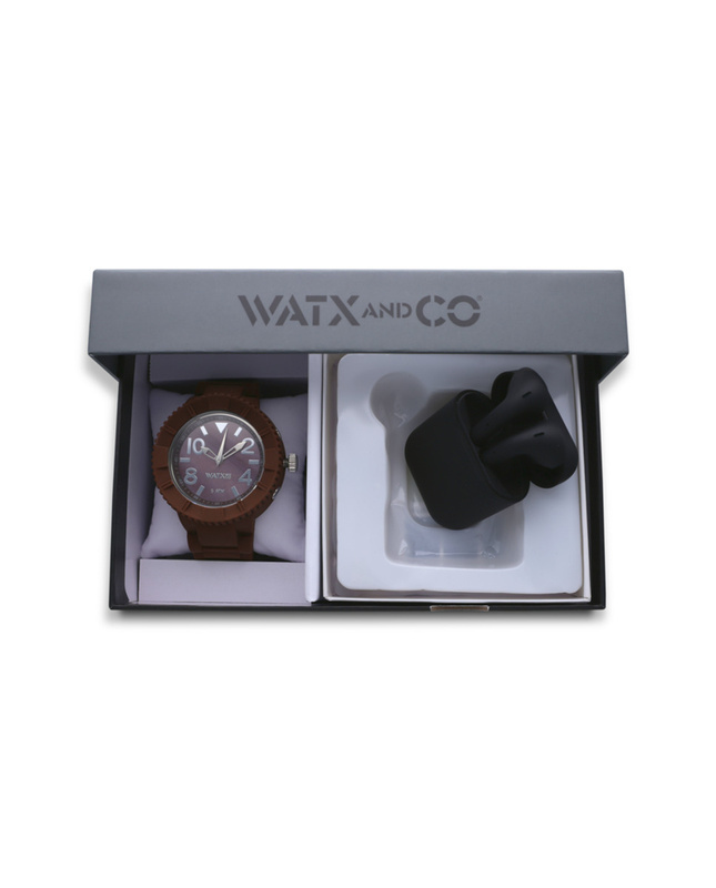 Zegarek WATXANDCO WAPACKEAR7_L. Kwarcowy, Kolor brązowy. Mężczyzna.