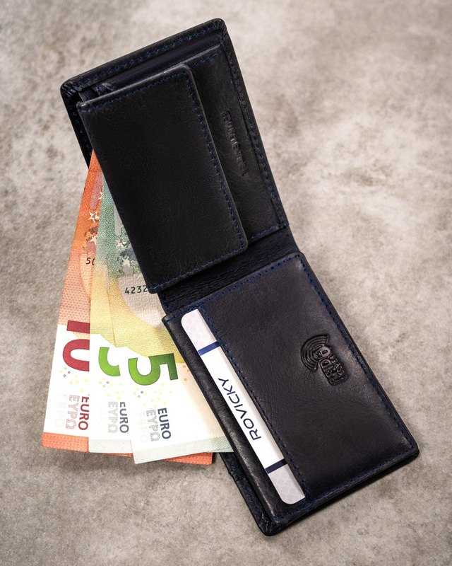 Mały skórzany portfel męski Buffalo Wild z RFID