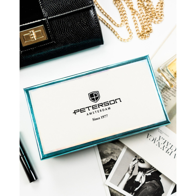 skóra naturalna + Damski portfel ze skóry ekologicznej Peterson PTN PS1431-FDS
