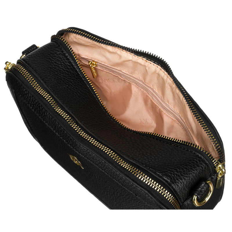 Miejska torebka damska na ramię w beżowym kolorze wykonana ze skóry ekologicznej - Rovicky