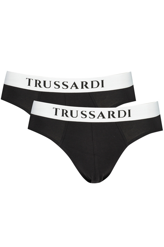 TRUSSARDI CZARNE MĘSKIE SLIPSY