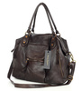 Torba biznesowa bowling retro bag skórzana - MARCO MAZZINI ciemny brąz caffe