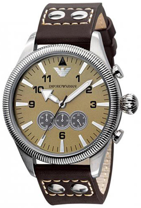 Zegarek ARMANI AR5837. Kwarcowy, Kolor brązowy. Mężczyzna.
