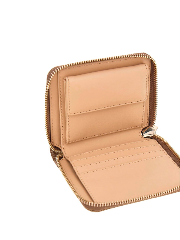 Mały portfel damski Guess SWSG74 59137 latte z logo