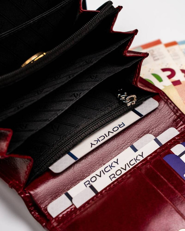 Kompaktowy damski portfel skórzany z RFID Rovicky