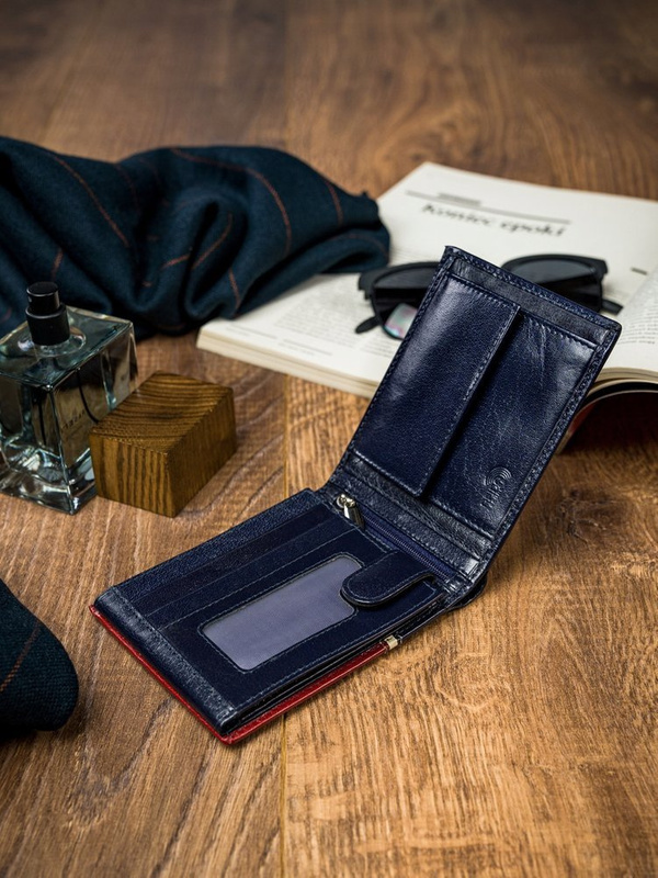 Portfel Skórzany Męski Rozbudowany Skóra Naturalna RFID Rovicky