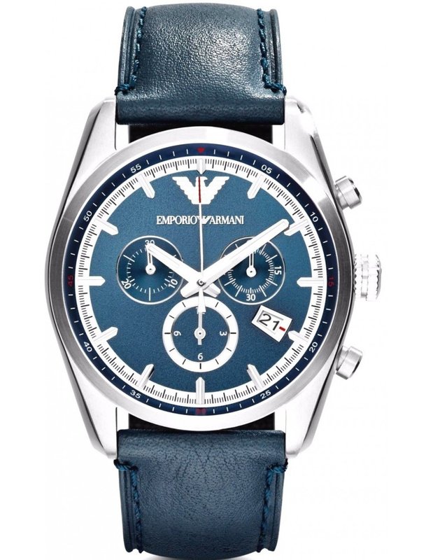 Zegarek ARMANI AR6041. Kwarcowy, Kolor niebieski. Mężczyzna.